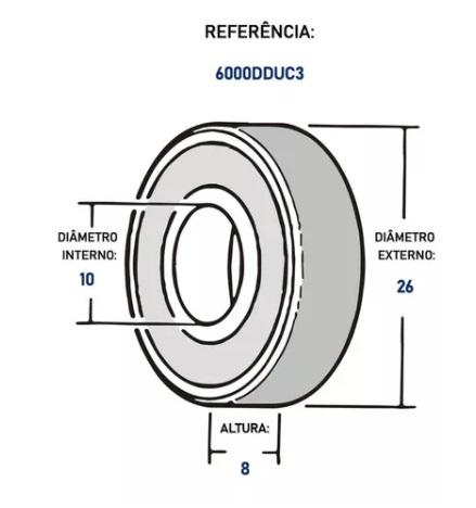 ROLAMENTO DE ESFERA NSK 6000 2RS DDU C3