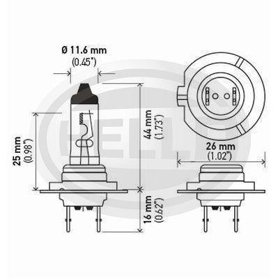 LÂMPADA HELLA H7 55W 12V