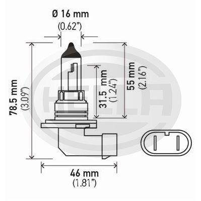 LÂMPADA HELLA 9006 - HB4 55W 12V