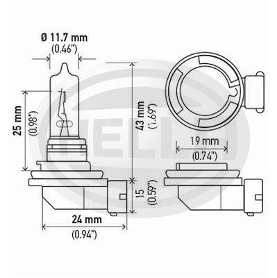 LÂMPADA HELLA H9 65W 12V