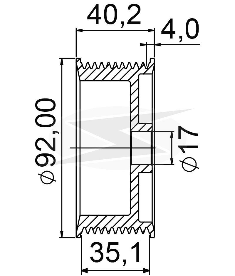 POLIA ALTERNADOR MITSUBISHI 10 CANAIS SCANIA S5 S6