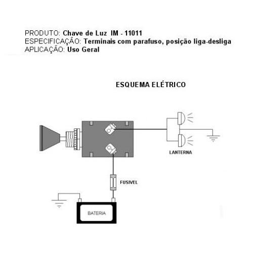 INTERRUPTOR BOTÃO PARTIDA 2 PARAF LIGA E DESLIGA