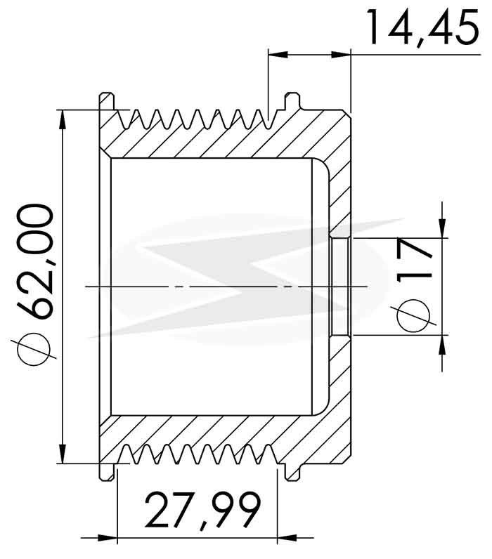 POLIA ALTERNADOR BOSCH 8 CANAIS VOLVO FH12