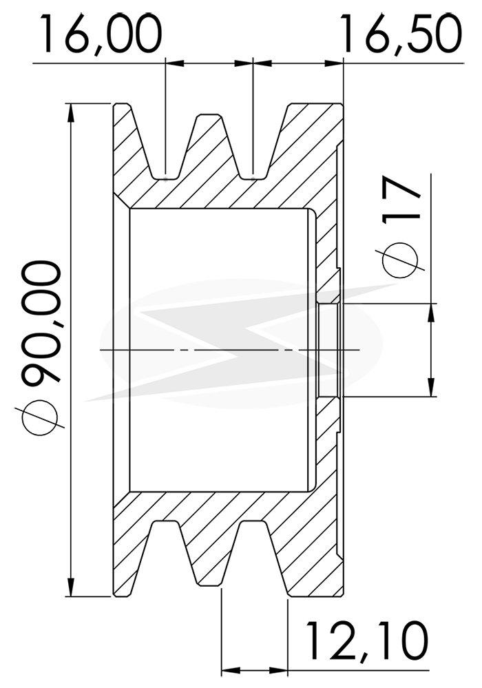 POLIA ALTERNADOR BOSCH 2 CANAIS MB VW SCANIA