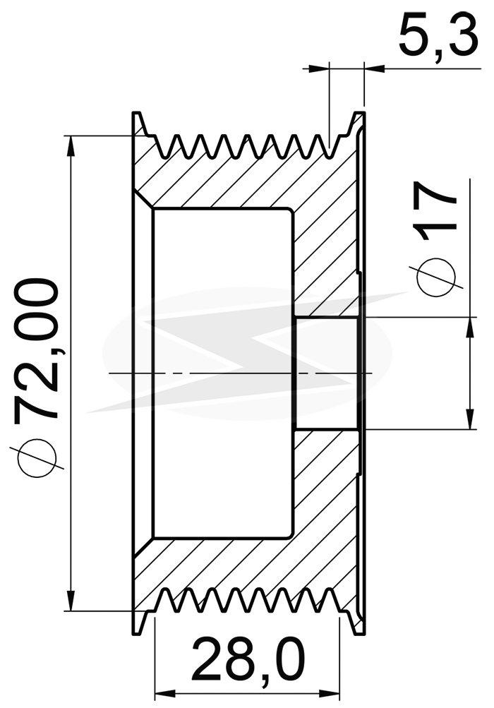 POLIA ALTERNADOR BOSCH 8 CANAIS SCANIA G480 P114