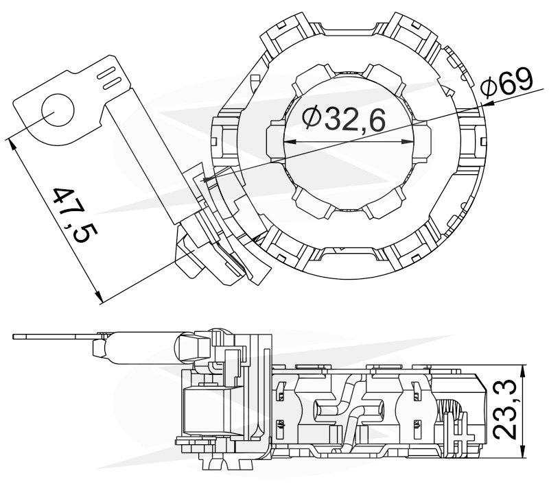 PORTA ESCOVA PARTIDA MERCEDES BENZ 12V