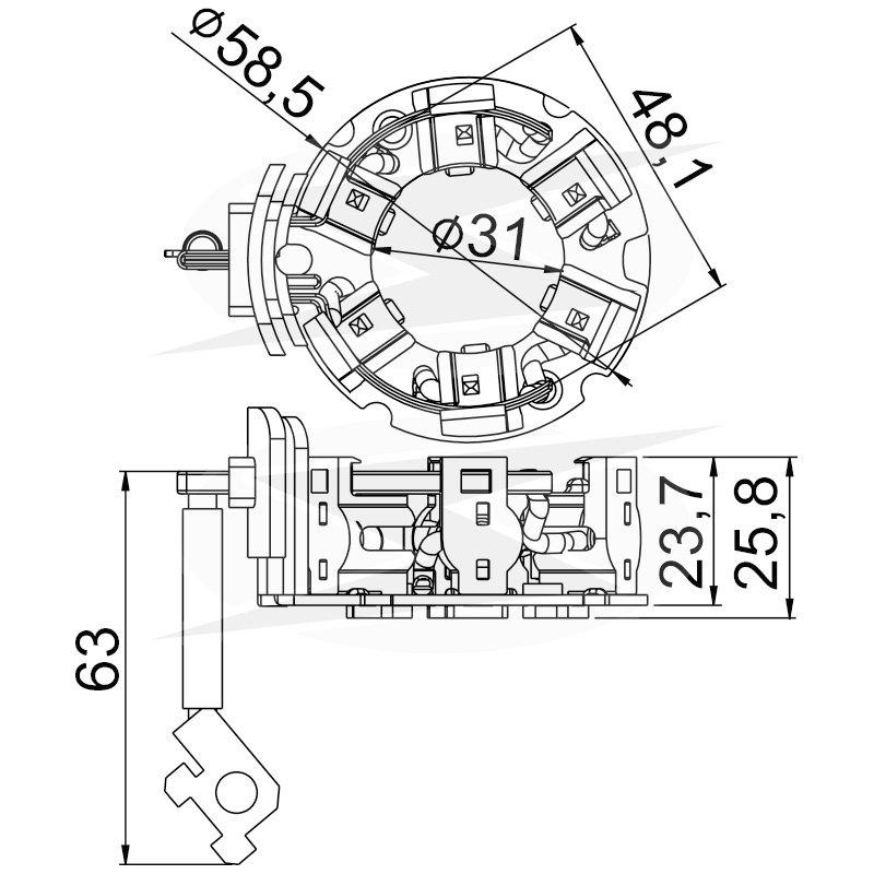 PORTA ESCOVA PART 6 ESC HB20 2021> KIA RIO 1.0 12V