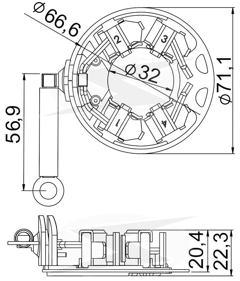 PORTA ESCOVA VOLVO S40 S60 12V