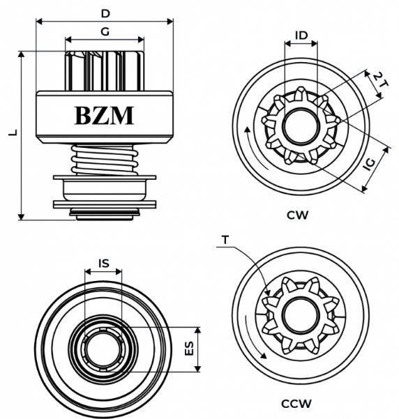 IMPULSOR DE PARTIDA CITROËN C3 C4 PEUGEOT 208