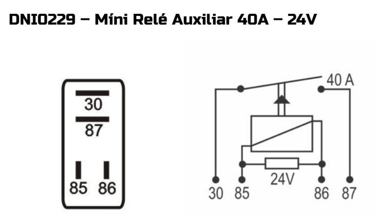 RELÉ AUX MINI 24V 40A VW